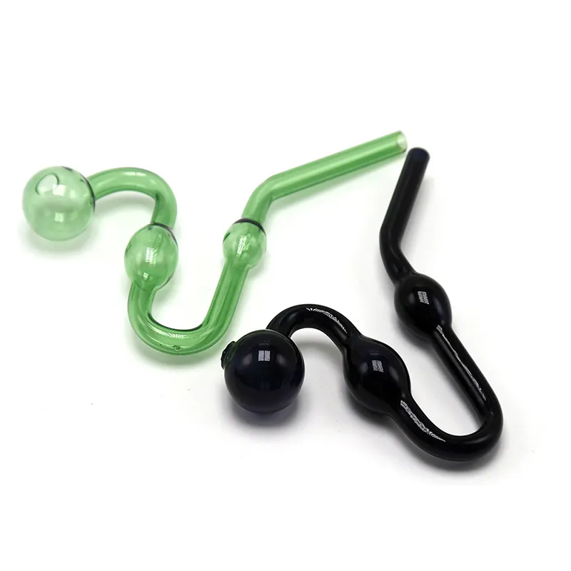 Healthy_Cigarette CSYC Y051 Tubi per fumatori colorati 30mm OD Ciotola stile serpente Swirl Flusso d'aria liscio Dab Rig Tubo a mano in vetro Adatto al palmo della mano