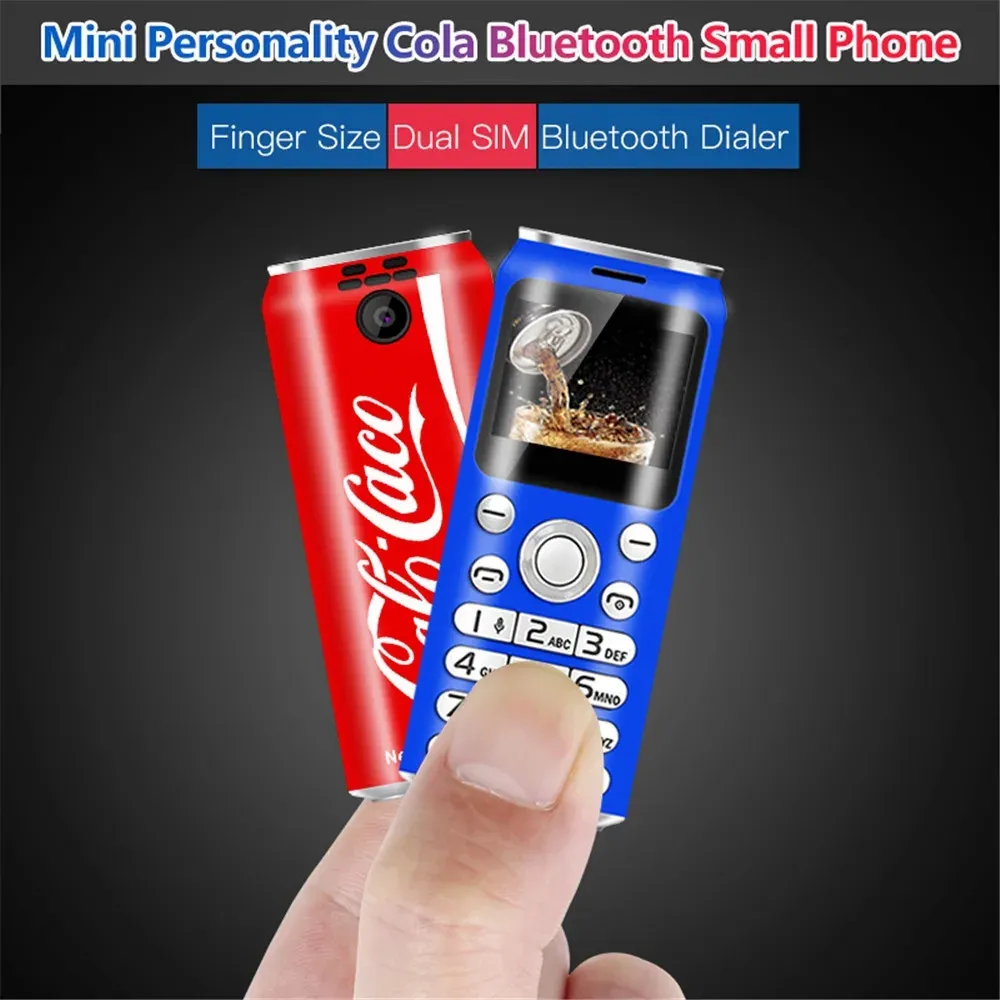 Tamanho minúsculo botão de pressão do telefone móvel mini mãos dos desenhos animados telefone 1.0 "voz mágica mp3 discador bluetooth barato crianças dos desenhos animados celular