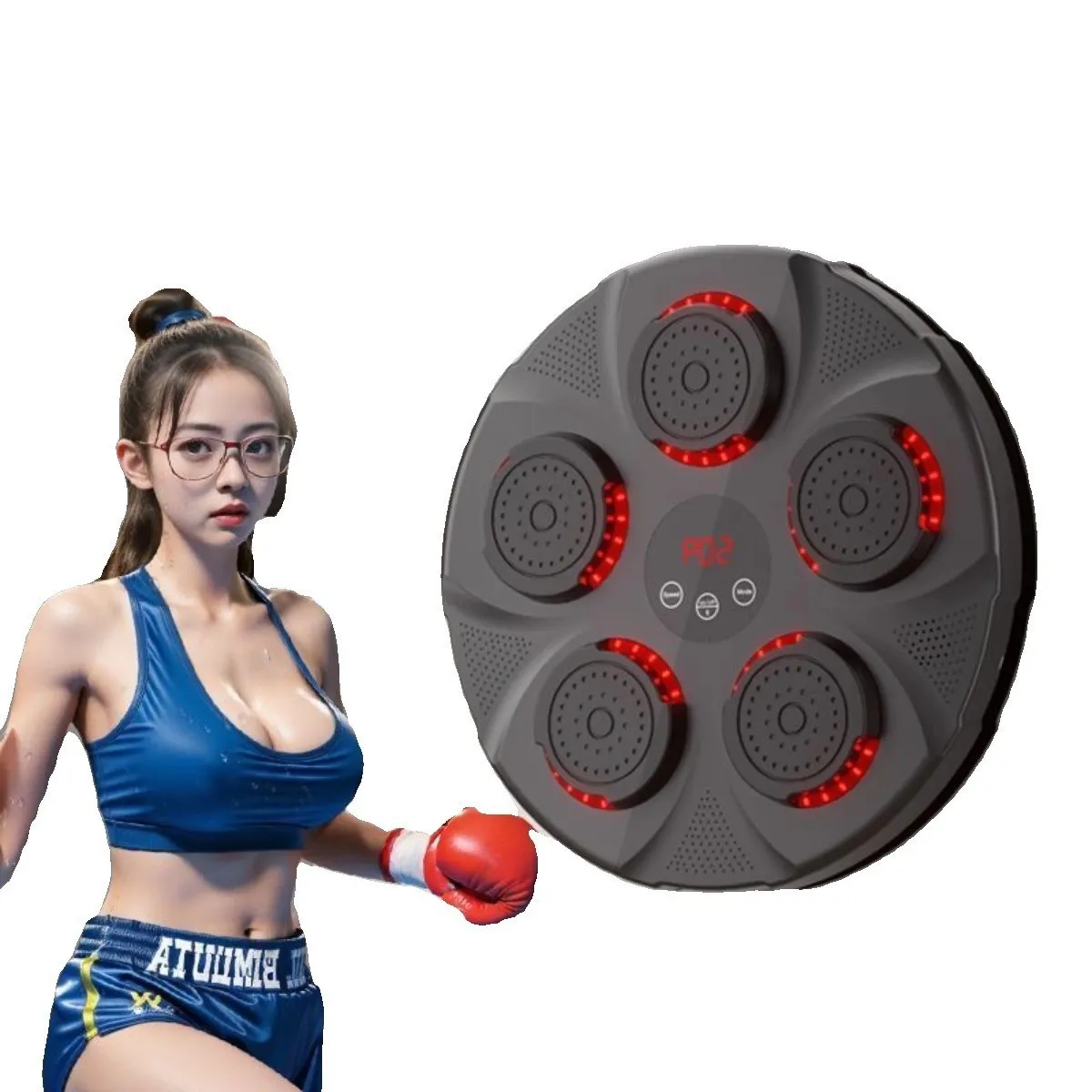 Venda direta bluetooth boxe parede alvo casa fitness música boxe treinador crianças máquina de boxe