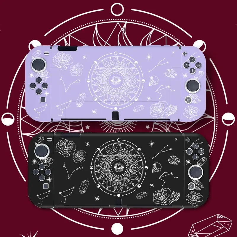 Чехлы Magic Circle Funda Nintendo Switch OLED-чехол для девочек, закрепляемый защитный корпус из ТПУ для контроллера Nintendo Switch JoyCon