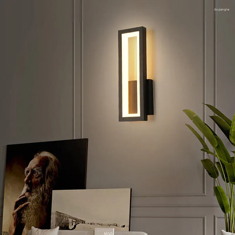 Vägglampa moderna lampor ledde vardagsrum sovrummet sängen 17w ac96v-260v sconce varm cool ljusgång