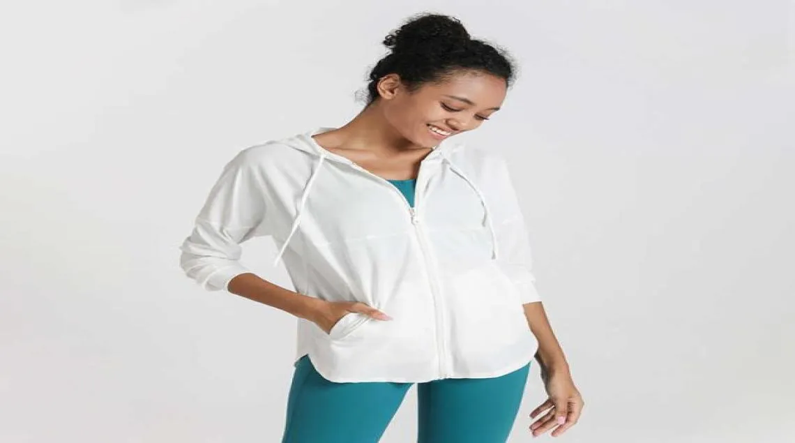 Lâche Fitness Yoga Veste Vêtements De Sport Femmes À Capuche Cardigan À Fermeture Éclair À Manches Longues Haut De Sport Femmes 039s Manteau Match pour Leggings Pan2966946