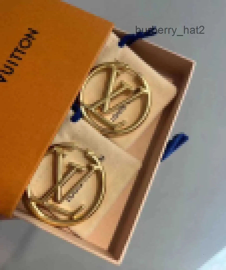 Med original Box Designer Hoop Earrings Letters Märkes 18K Gold Women Earstuds Luxury Ladies Jewelry
