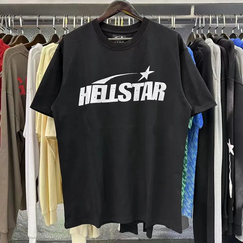 T-shirts hommes Hellstar Shirt Top Qualité 100% coton Hellstar T-shirt Hommes Tees graphiques Streetwear Hip Hop Mode Chemise Femme Oversize Blanc Noir Lâche Tee Court YN