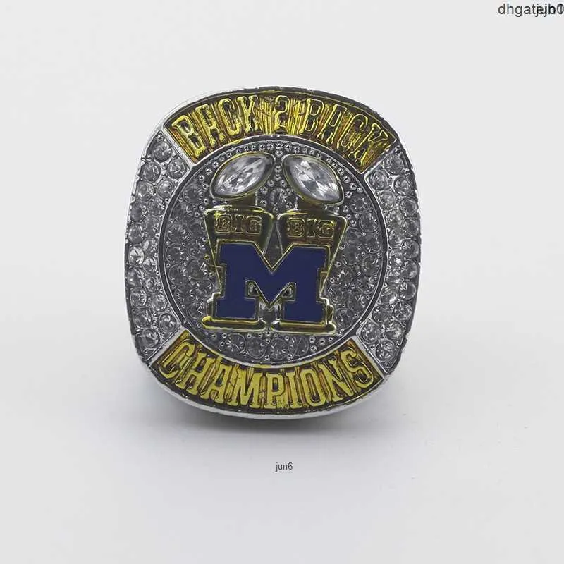 H3ak Designer Commemorative Ring Rings Ncaa 2022 m University of Michigan Wolverine Rugby Championship Ring 75d6 V8zx