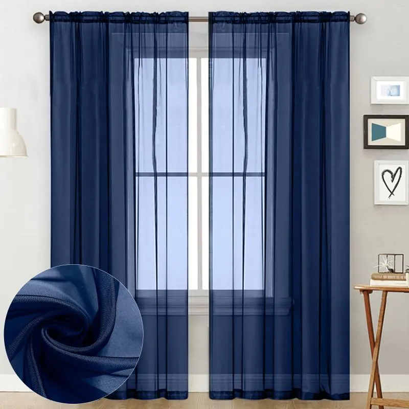 Triagem do obturador da cortina através do fio voile sala suave cortinas drapeja decoração para casa sala de estar