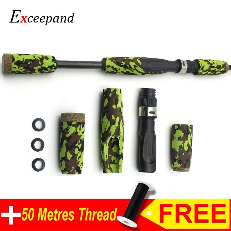 Hengels Exceepand 16# IPS Type Reel Seat Groen CAMO Rod Building EVA Spinning Hengel Handgreep voor Hengel Reparatie of Vervanging