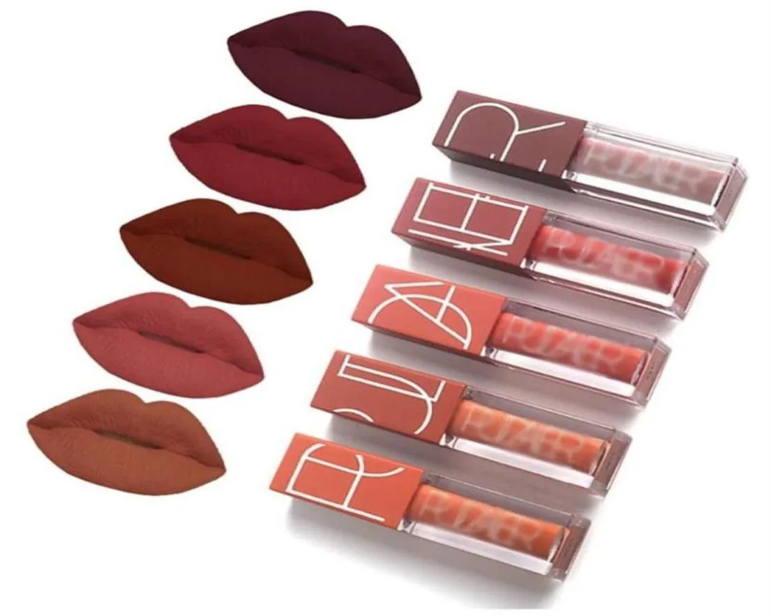 5 Pcs Lip Gloss Set Velvet Lips Tint Kit Matte Liquid Lipstick Waterproof Long Lasting Brings Natural Color For Make Up Lover253D3907880