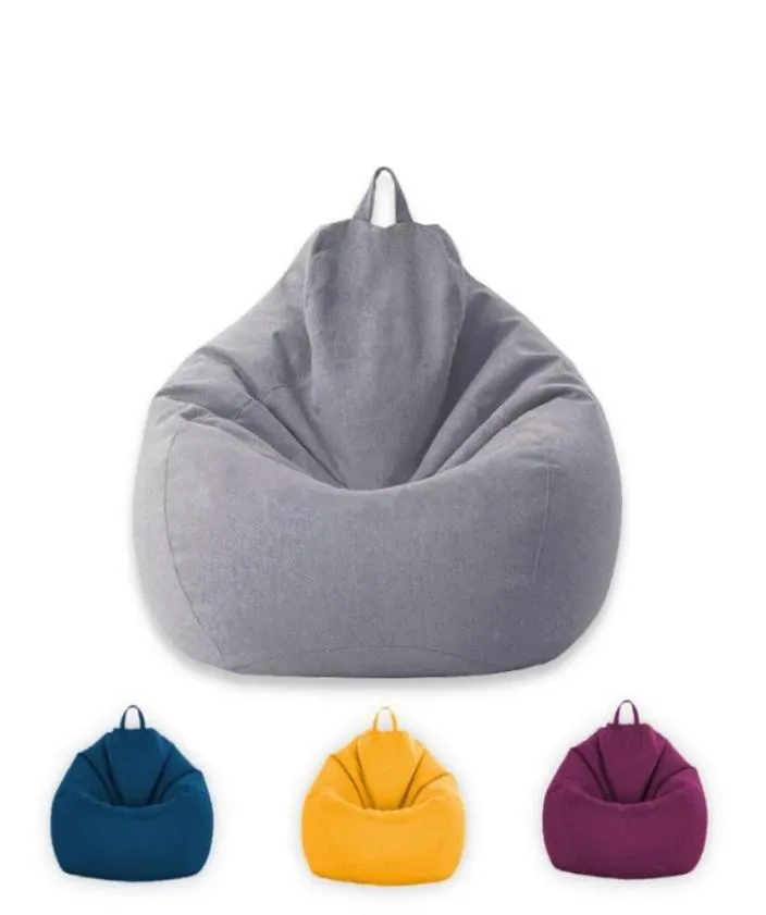 New Classic Bean Bag Divano Sedie Copri Lazy Lounger Bean Bag Storage Chair Covers Tinta unita Soggiorno1397560