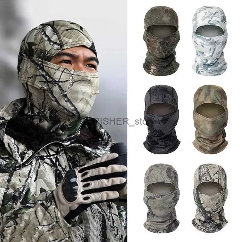 Cagoule tactique de camouflage, écharpe complète pour le visage, le ski en plein air, le cyclisme, couverture complète pour le cou et la tête, écharpe tactique, doublure de casque, L2402