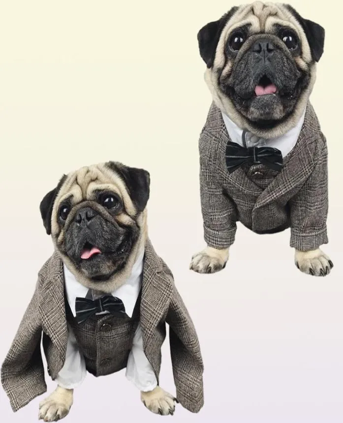 Dog Apparel Cat Clothes Wedding Party Suits For Small Dogs Pet Tuxedo Coat Costume XS S M L XL 2XL5586627