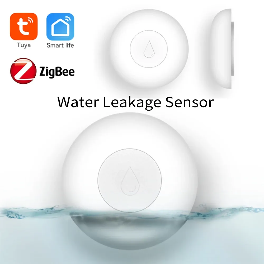 Detector Tuya Smart Home ZigBee Water Leakage Sensor Flood Overflow Security Protection Alarm Water Detector Leakage Sensor Smart Life