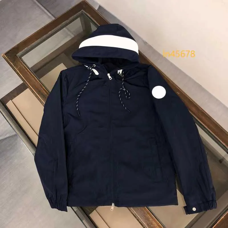 Nouveau designer Monclaire zippé lettre cachée veste à capuche pour hommes coupe-vent de luxe pour hommes bras de cavalier décontracté veste de badge de colle NFC veste d'automne de printemps