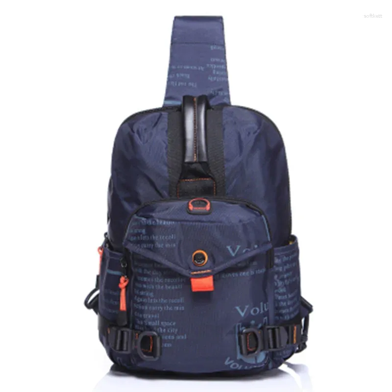 Rucksack Wasserdicht Oxford Männer Cross Body Messenger Bags Sling Brust Tagesrucksack Wasserkocher Tasche Reise Einzelschulter Rucksack Zurück