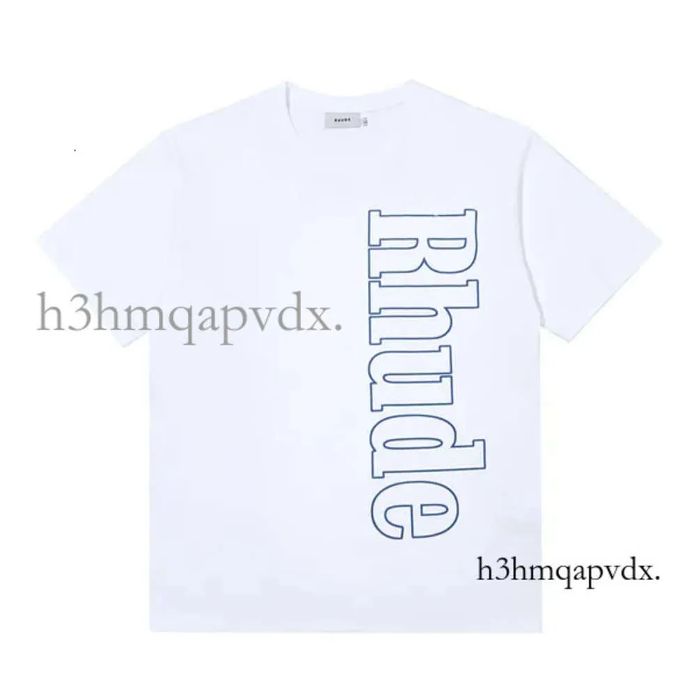 RH Designers Heren Rhude Borduur T-shirts voor de zomer Heren Tops Letter Polo's Shirt Dames T-shirts Kleding Korte mouwen Grote Plus Size 100% Katoen T-shirts Maat 420