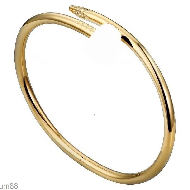 LOVE GOLD BRACELET NAIL BRACELET DESIGNER BANDLES FOR WOMEN MENSステンレス鋼合金アームバンド18K