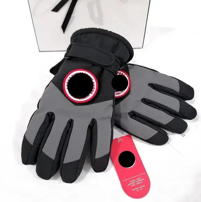 Outdoor Warme Ontwerpers met Volledige Vinger Touchscreen Handschoenen voor Heren Dames Winter Winddicht Waterdicht Antislip Verdikt Koudbestendig Rijhandschoen Cadeau G24342PE