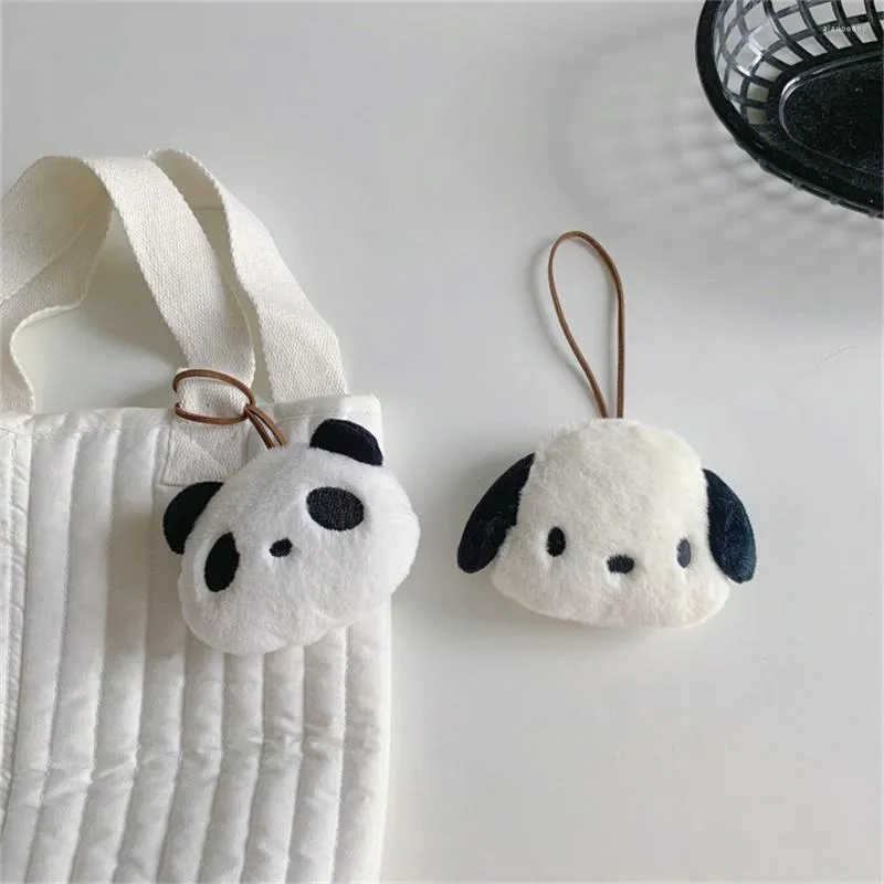 Keychains Plush Stuffed Dog Keychain Toy Cartoon Puppy Pandas Pendant Keyrings Dolls Phone Hanging Chain Backpack Charms For Birthday Gift