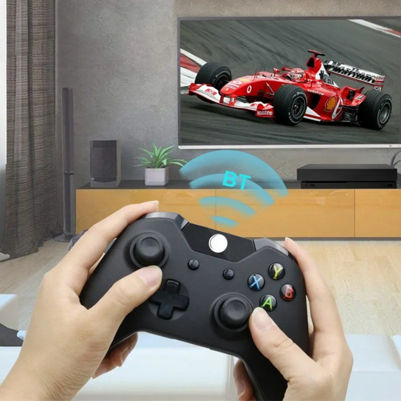 Nyaste trådlösa Bluetooth -spelkontroller Dual Motor Vibration GamePad Joysticks Kompatibla med Xbox Series X/S/Xbox One/Xbox One S/One X har logotyp med detaljhandeln