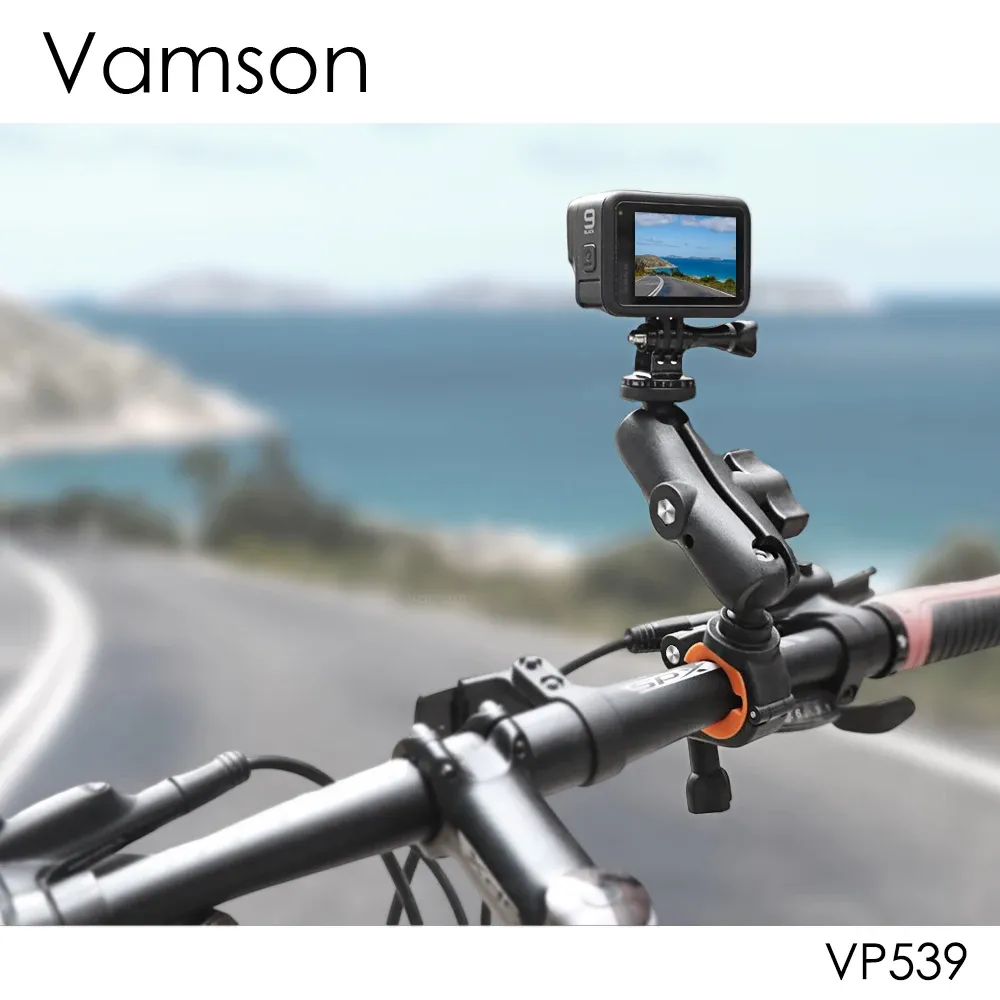 Gopro Hero 11 10 9 Insta360用バムソンバイクバイクハンドルバーマウントセット1 x2スポーツカメラ調整可能なクランプホルダーアクセサリー