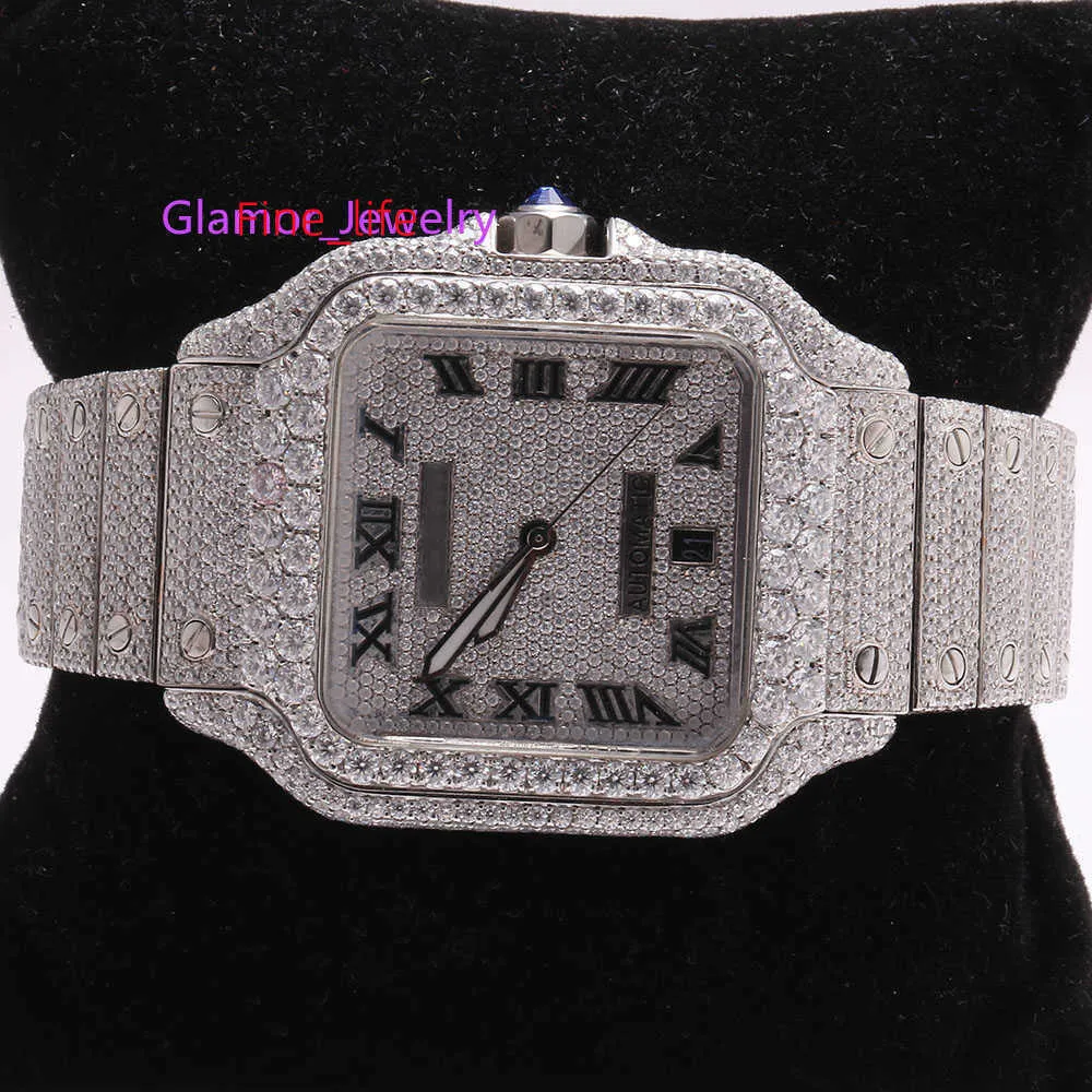 Premium hohe Qualität VVS Top-Marke heiße benutzerdefinierte DIGN Hip Hop Männer Frau Luxus Hand Set lced out Diamant Moissanit watch40MEGV7J