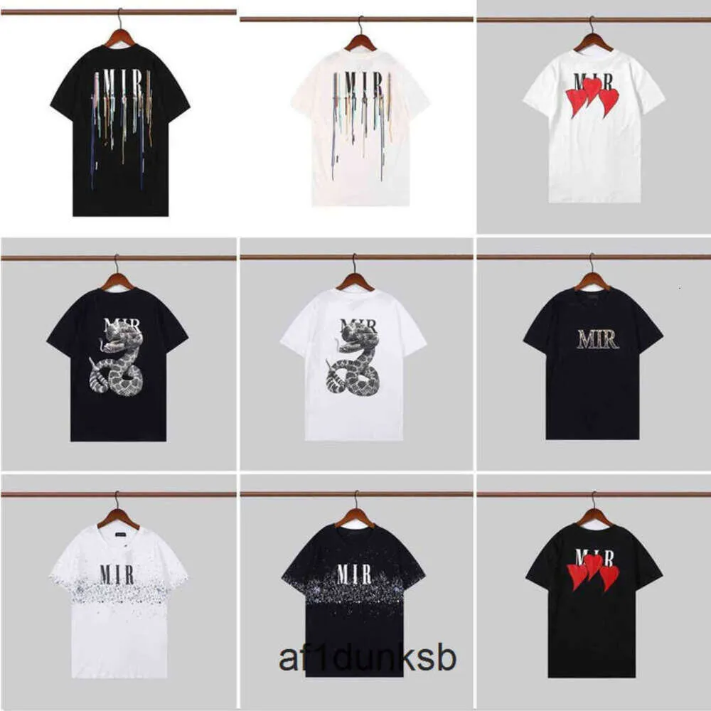 Luxe Amari Amirl Amirlies Manches Am Amis Imiri Graphique Amiiri Designer Hommes Streetwear T-shirts Imprimé Mode TS Femmes Tshirt Coton T-shirts Occasionnels Court R54R