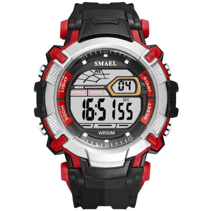 Luksusowe męskie zegarki Smael Digital Clock Alarm Waterproof LED Sport Mężczyzna Zegar zegarowe 1620 Top marka luksusowe zegarki Men37h