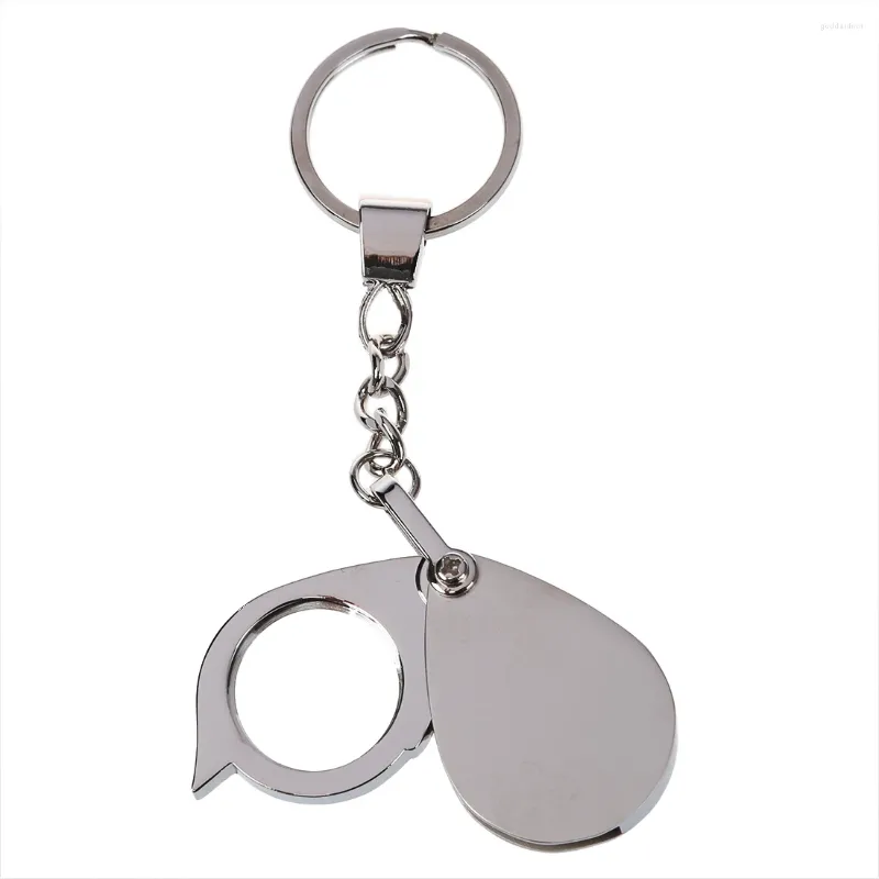 Keychains 10X 20 Mm Jeweler's Loupe Nification Keychain Folding Pocket Nifier