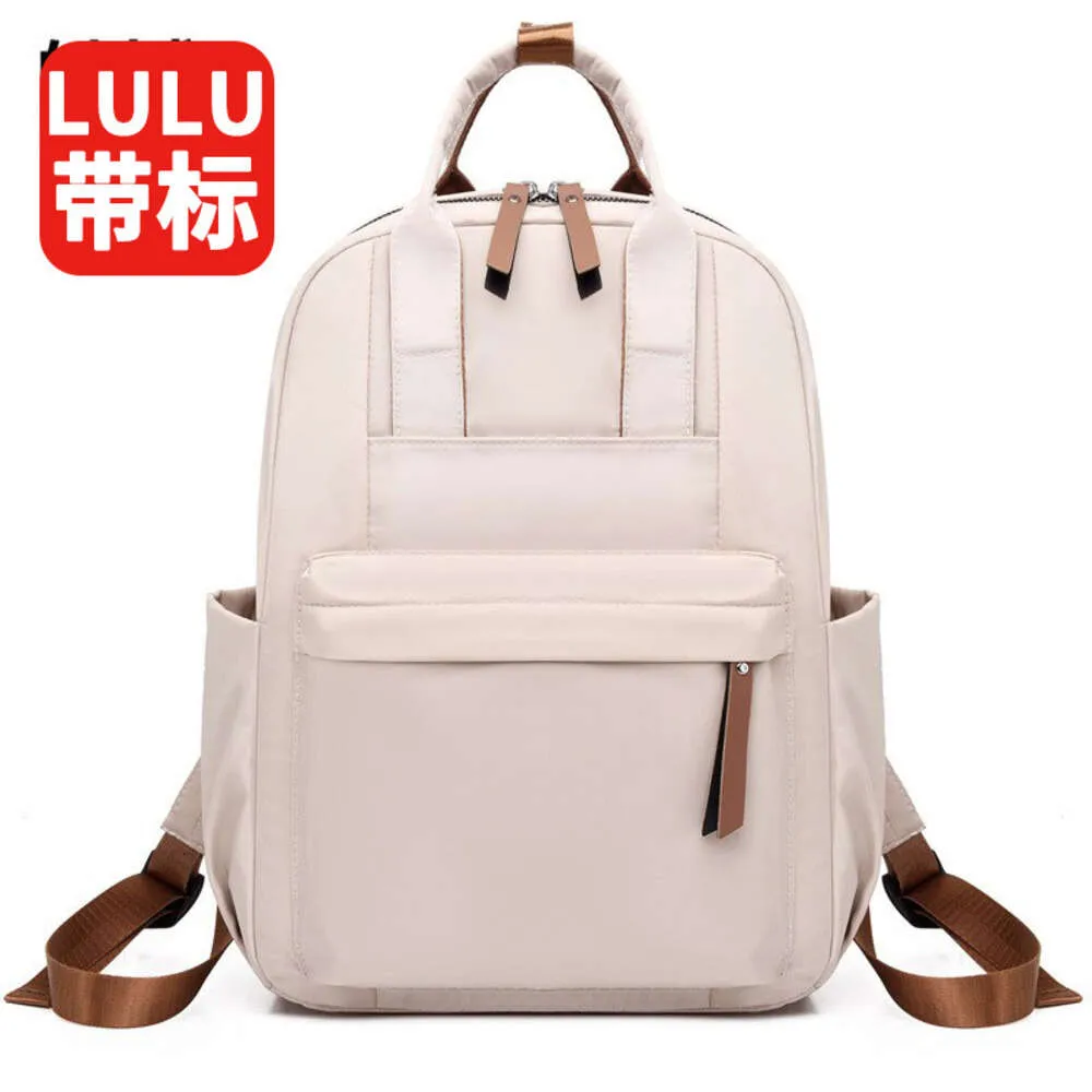 Designer Lululemens Bag Luluemon New Leisure Womens Nylon Backpack Fashion Simple Laptop Portable Travel Lulu