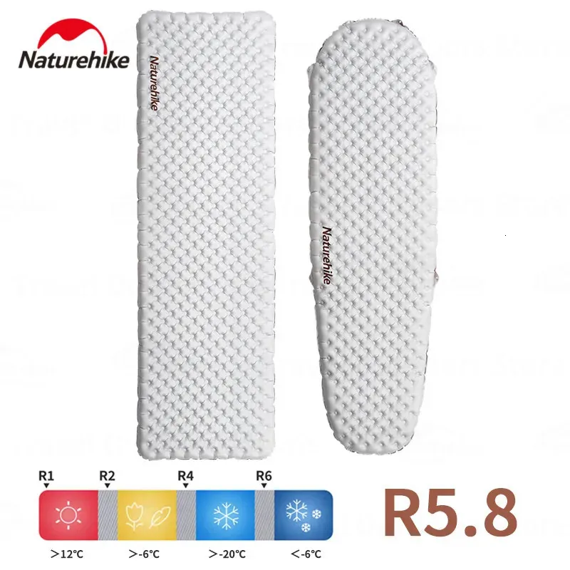 R5.0 R5.8 Wmakujące nadmuchiwane materaca MAT Mat Mat Mattress Camping Sleeps Izolowany trekking Ultralight240227