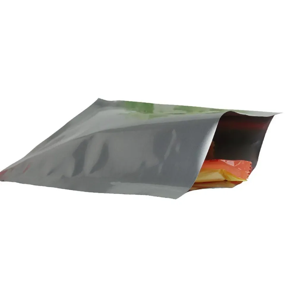 30x40 cm Silver Pure Aluminum Foil Heat Seal Vacuum Open Top Food Grade Packing Bags for Coffee Tea Powder Foil Vacuum Heat Seal Mylar Pouch