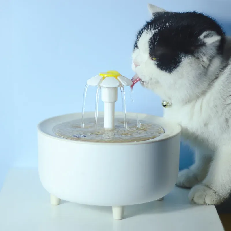 Supplies Cute Cat Water Fountain Automatic Recirculate Cat Auto Filter Pet Drink Water Dispenser Supplies USB Electric Drinkers for Cat