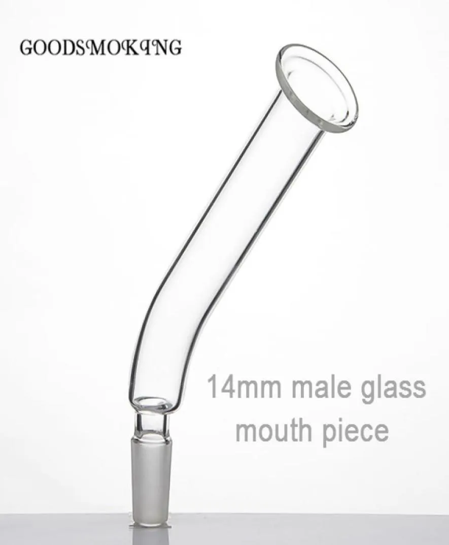 New 55 inch High Borosilicate Glass Mouth Piece 14mm Male Connecter Glass Accessary for Glass Bongs Water Pipe4628232