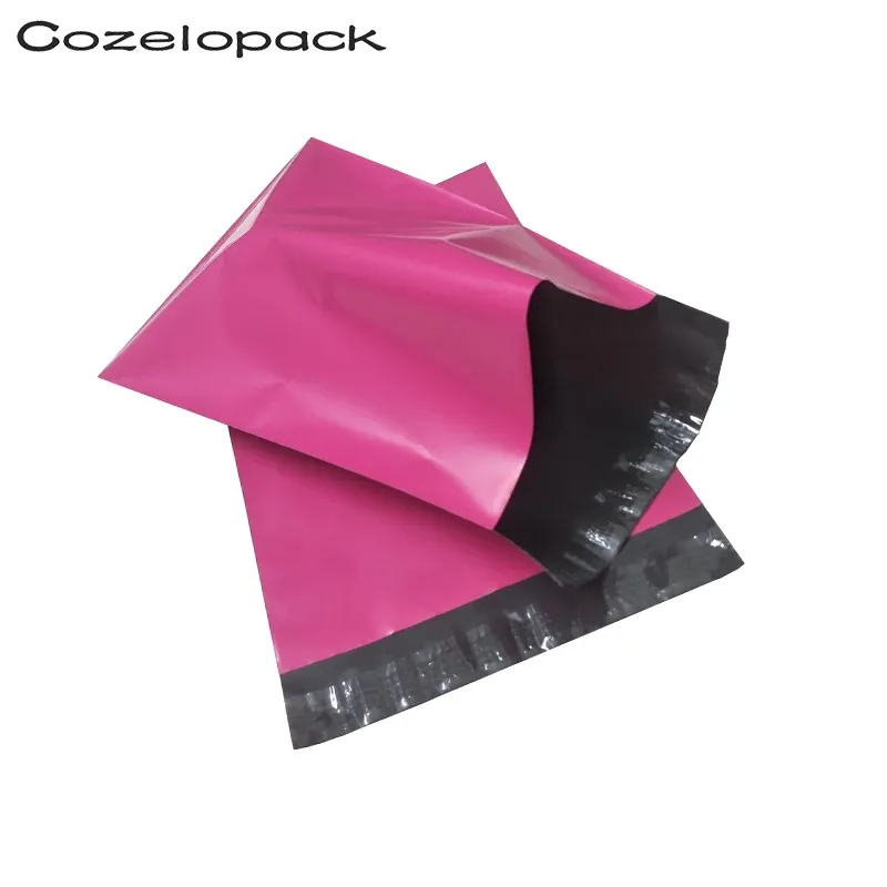 Envelopes 100 pçs rosa poli mailer auto adesivo post mailing pacote mailer cola selo saco postal sacos de presente sacos de armazenamento de correio