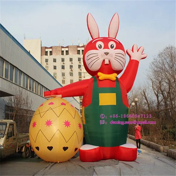 6m 20ft high wholesale Customized Easter Bunny Inflatable Rabbit Event decoration Factory price inflatable suit with Free Logo Printing for Park Advertising