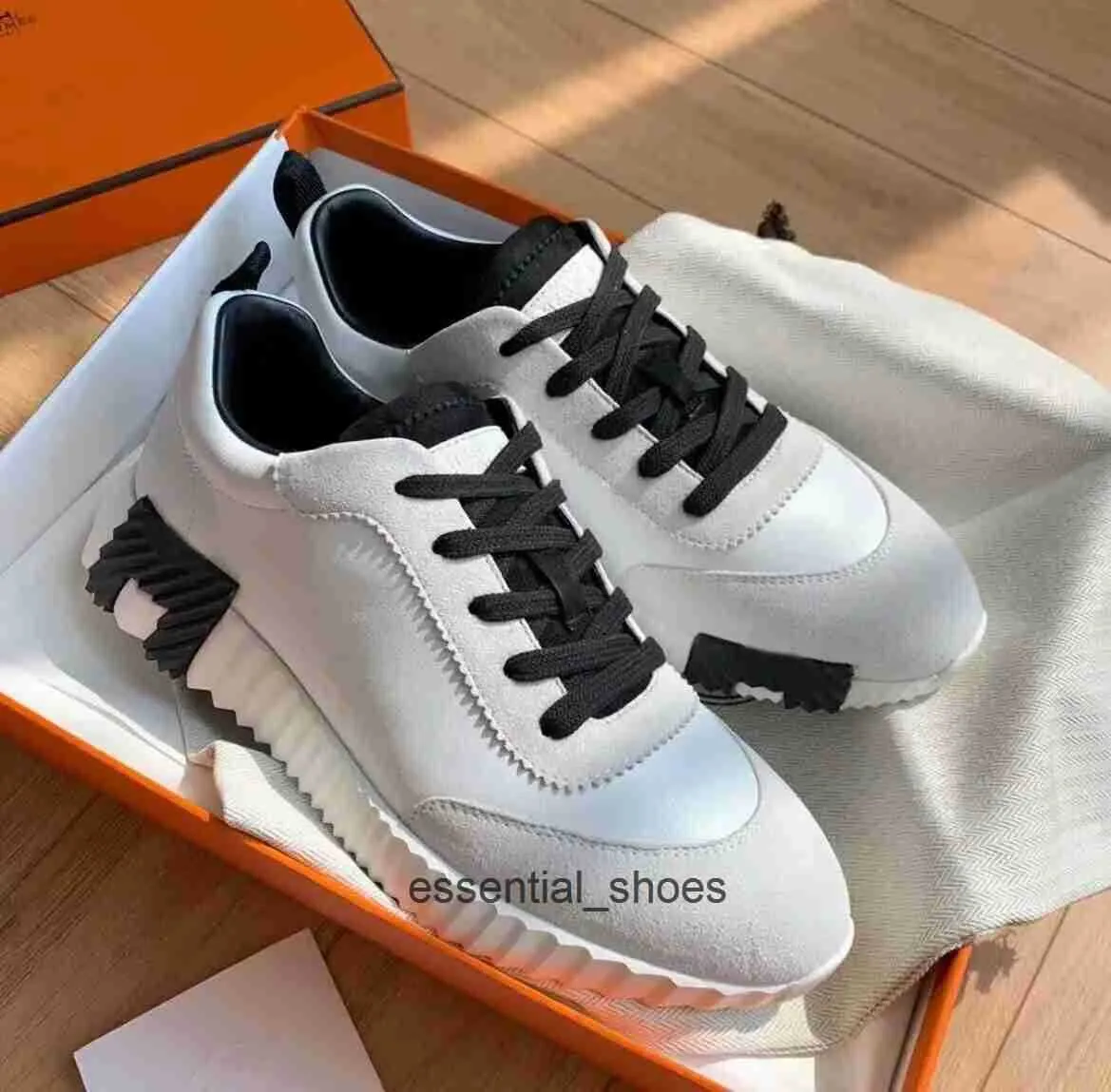 Scarpe casual di lusso Scarpe da rimbalzo Sneakers Tela tecnica Pelle scamosciata Pelle di capra Sport Suola leggera Scarpe da ginnastica Marche Sport da uomo Suola in gomma Walking Size38-46.box