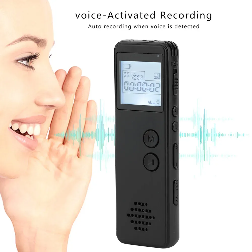 Spelare Kebidumei 8GB/16GB/32GB Digital Voice Recorder Audio Recording Voice Activated Telefon Record Mp3 Player Dicafon