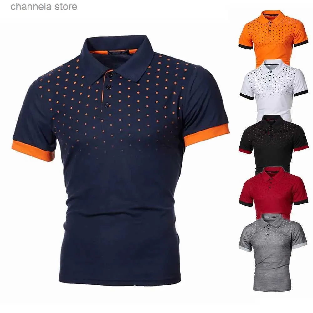 Męskie koszulki Summer Mens Solid Kolor Polo Shirt męska Slim Fit T-shirt moda oddychająca z krótkim rękawem T240227