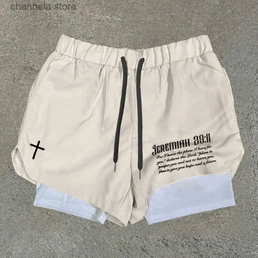 Herren Shorts Sommer Casual Street Shorts Für Männer Holz Doppelschicht Shorts Atmungsaktive Strandshorts Große Bequeme Fitness Sport Shorts T240227