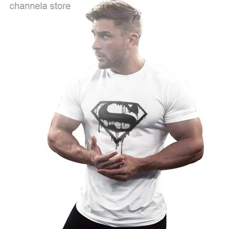Erkek Tişörtleri Smens T-Shirt Pamuk Avrupa ve Amerika Birleşik Devletleri Süper Joker Mektubu Basılı T-Shirt Ins Moda T240227