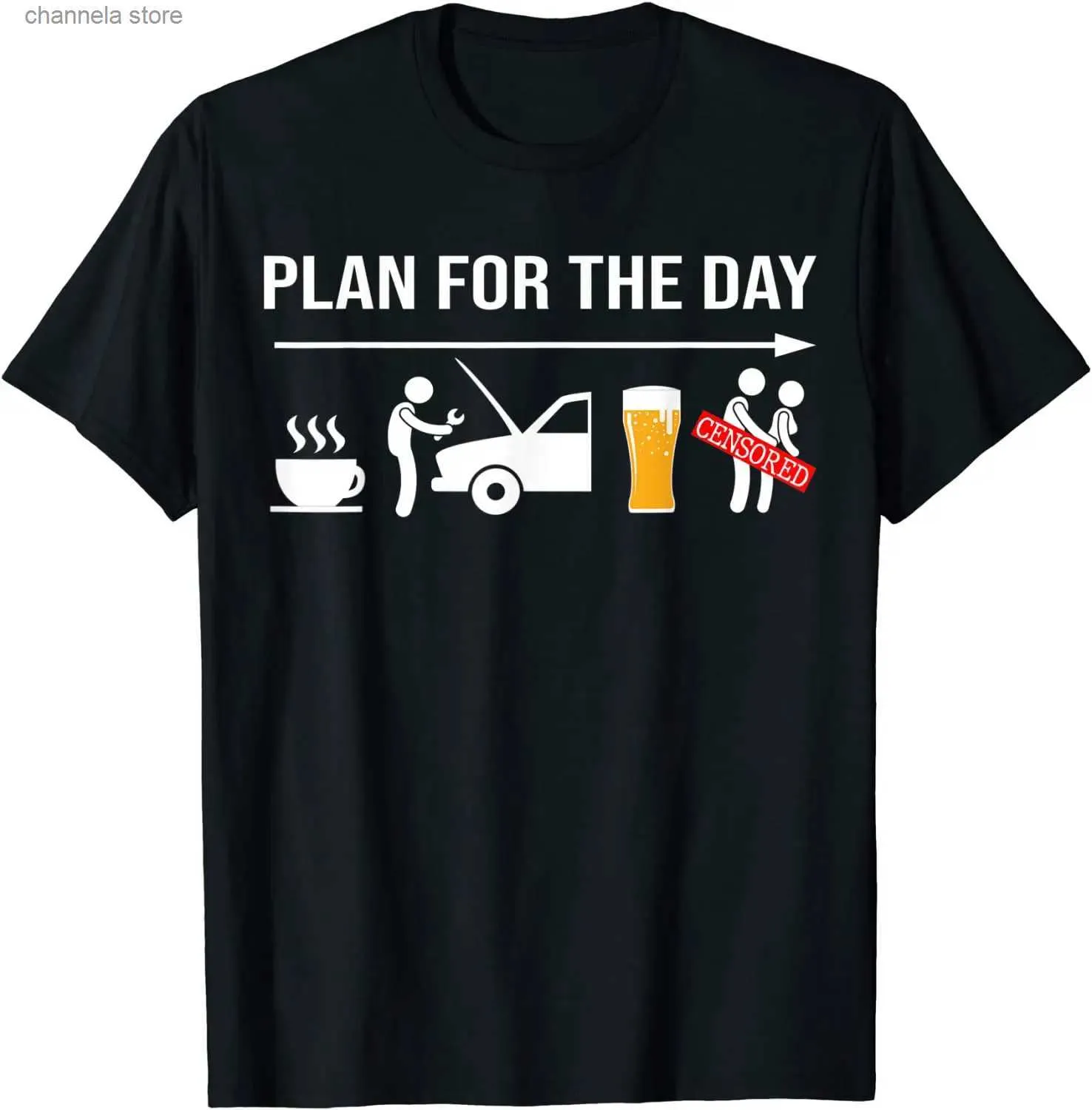 Men's T-Shirts Mens Gifts For Mechanics Funny Coffee Wrench Beer Adult Humor T-Shirt Brand Birthday present Top T-shirts Mens Tops Shirt T240227