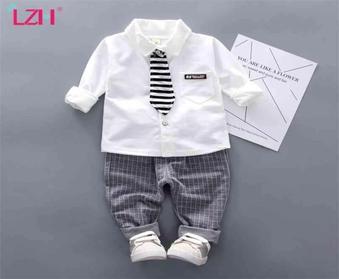 LZH Baby Boys Clothing Autumn Children Toddler Clothes Costume Shirtpant Suit 2st Set Kids 14 Year 2108044611575