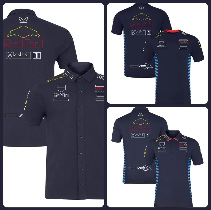 in 2024 the New F1 Racing Suit T-shirt Formula One Short-sleeved Summer Team Drivers Polo Shirt and Quick-drying Clothes Can Be Customized in Size Style.