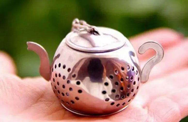 Tea Infuser 3.8CM Teapot shaped 304 Stainless Steel Herbal Pot Tea Infuser Strainers Filter Tea Ball