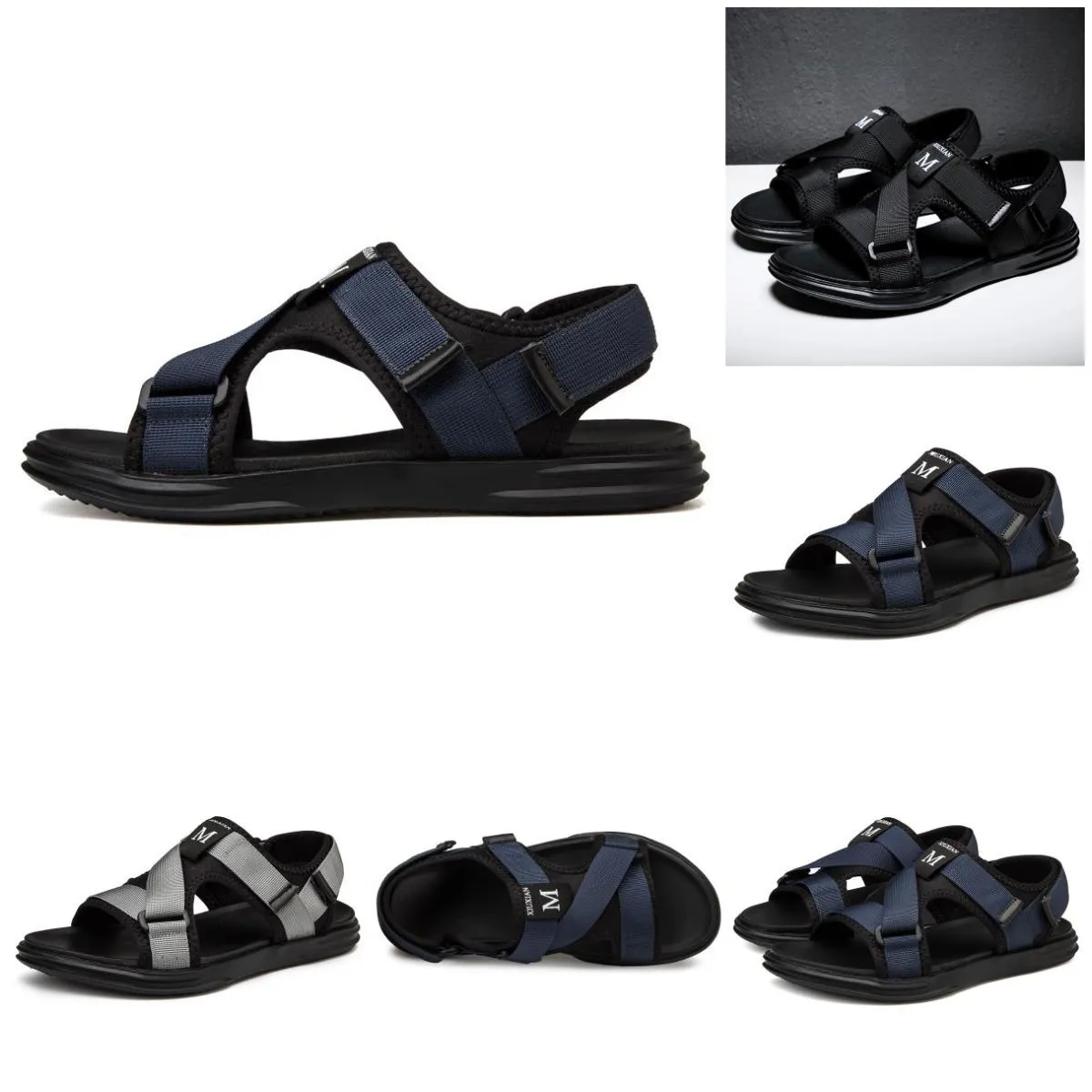 المصمم صندل Slippers Brand Square Toe Summer Fashion Sandal Flat Betted Beach Outdoor Home Slide