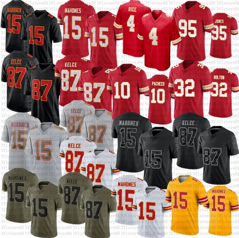 Patrick Mahomes Travis Kelce Xavier Worthy Isiah Pacheco Football Jersey Rashee Rice Nick Bolton Kadarius Toney Creed Humphrey Chris Jones Harrison Butker