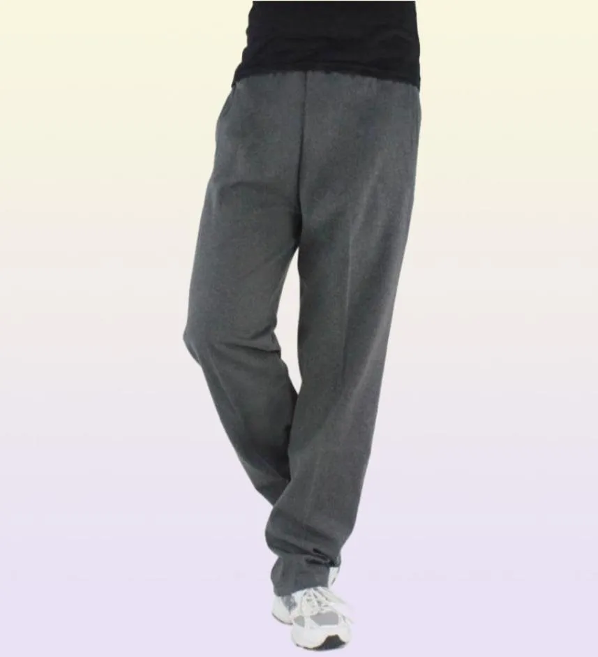 Men039s calças masculinas calças largas cor sólida magro cabido sweatpants algodão elástico casual extra grande plus size 4xl 5xl 6xl 7xl s3092422