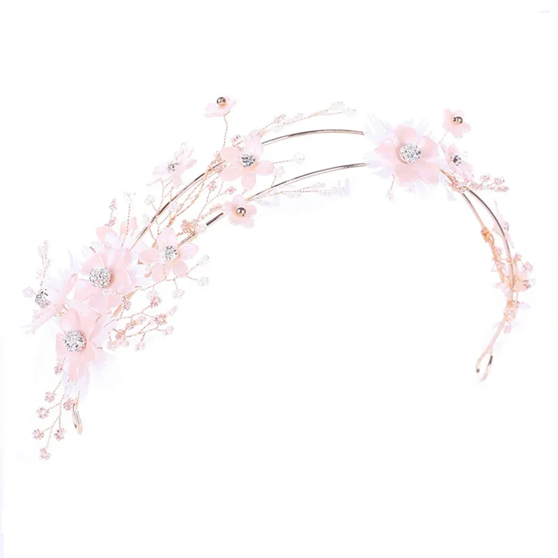 Naszyjne kolczyki Zestaw akrylowy kwiat pałąk nagłówek kolczyki ręcznie robiony opaska do włosów z koralikami na urodziny scena impreza Dress Up