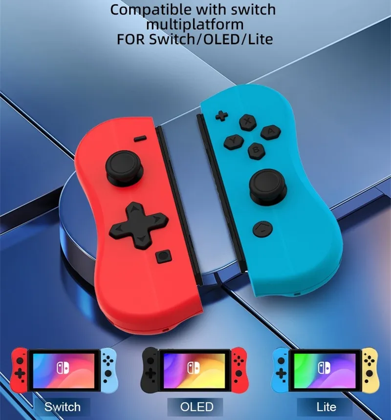 Top Quality 6 Colors Wireless Bluetooth Gamepad Joystick For Nintendo Switch Wireless Handle Joy-Con Left and Right Handle Switch Game Controllers With Retail Box