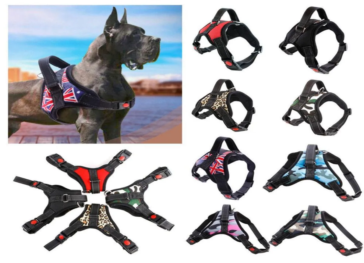 Hundhalsar 11Colors Pet Dogs Vest Harness Collar Outdoor Sport No Pull Justerbara hundkistleveranser W016 30PCS2836629